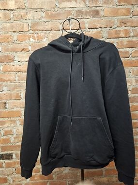Theory Black Men's Pullover Hoodie With Back Design